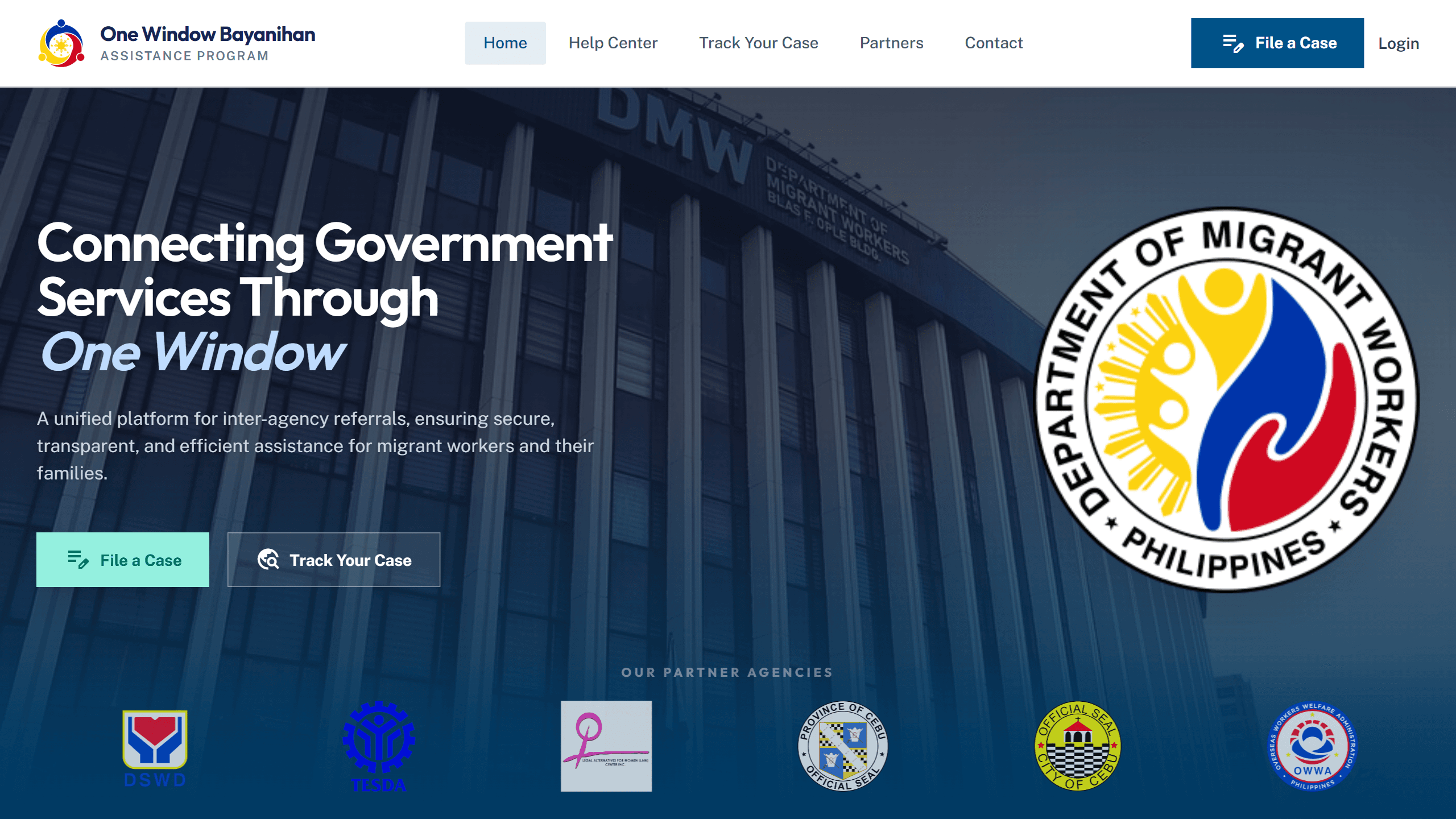 OWBAP — One Window Bayanihan Assistance Program interface preview